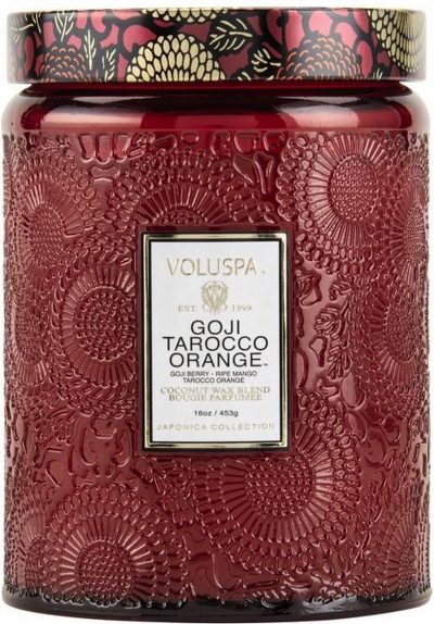 Voluspa Embossed Glass - Goij Tarocco Orange