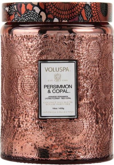 Voluspa Embossed Glass - Persimmon & Copal