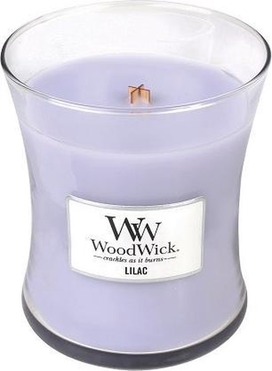 WoodWick Hourglass Medium Geurkaars - Lilac